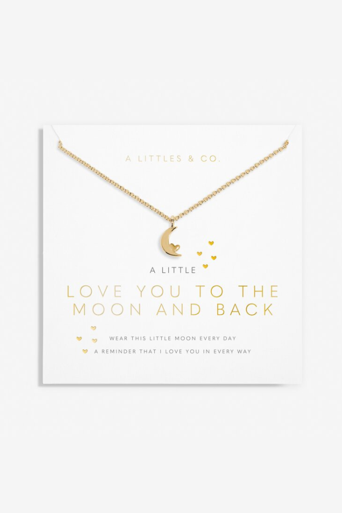 A Little &#039;Love You To The Moon And Back&#039; Necklace- Gold