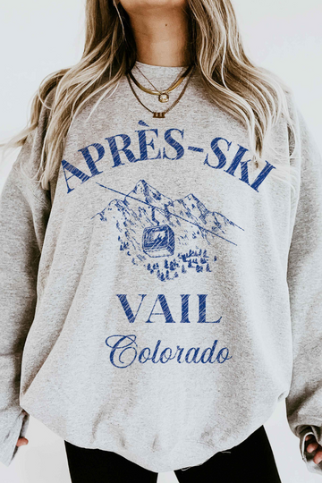 Apres-Ski Graphic Sweatshirt - Ash