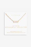 A Little 'Wonderful Daughter' Necklace- Gold