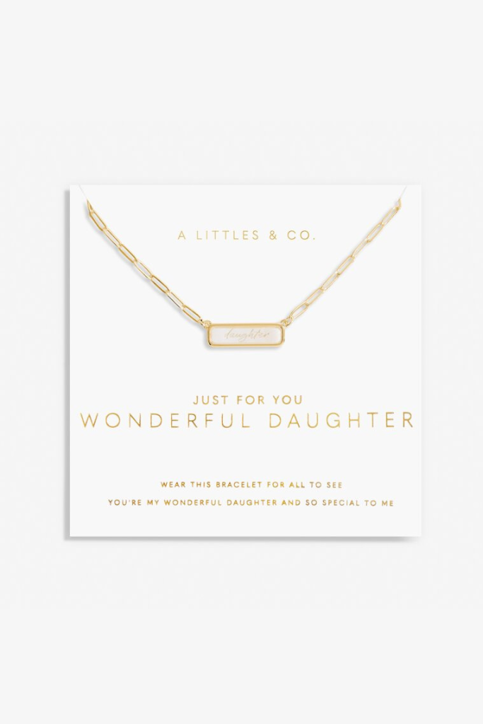 A Little &#039;Wonderful Daughter&#039; Necklace- Gold