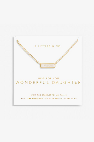 A Little &#039;Wonderful Daughter&#039; Necklace- Gold