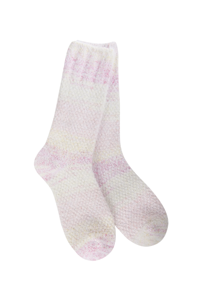 Cozy Ombre Feather Sock - Pink Lemonade