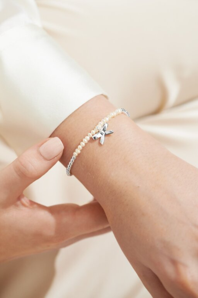 Bridal Pearl &quot;I Couldn&#039;t Say I Do Without You&quot; Bracelet- Silver