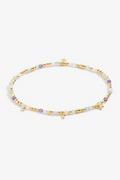 A Little Multi Stone Anklet - Gold