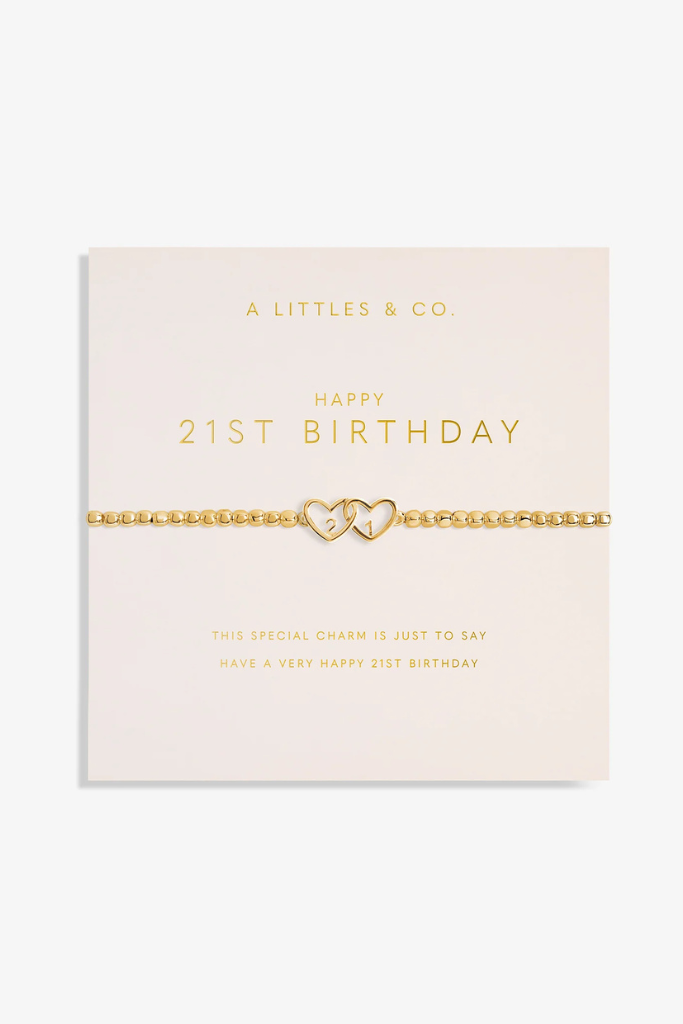 Forever Yours &quot;21st Birthday&quot; Bracelet - Gold