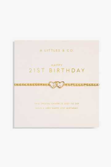 Forever Yours &quot;21st Birthday&quot; Bracelet - Gold