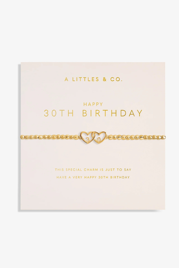 Forever Yours &quot;30th Birthday&quot; Bracelet - Gold