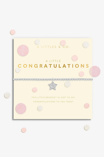 A Little Confetti &quot;Congrats&quot; Bracelet - Silver