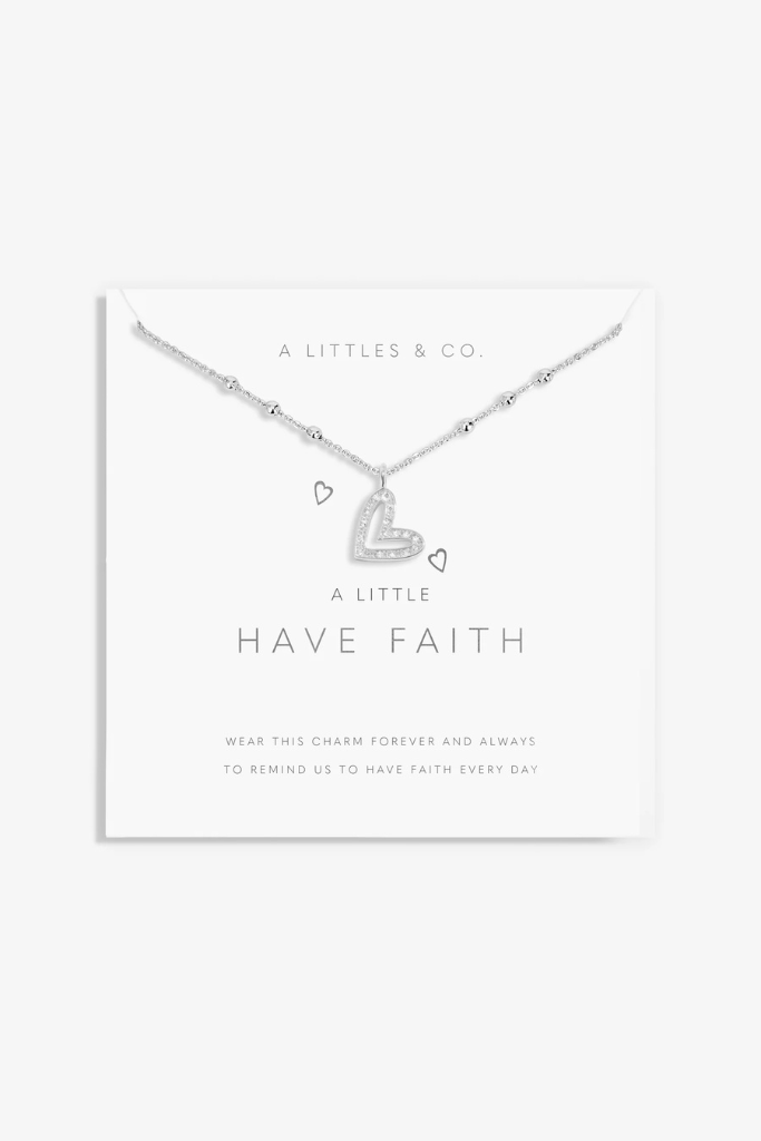 A Little &quot;Have Faith&quot; Necklace - Silver