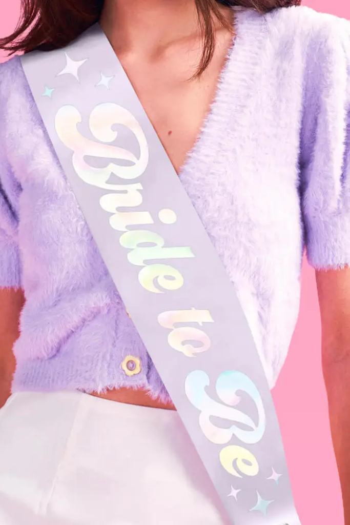 Bride Disco Sash - Lavender