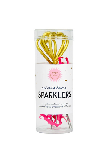 Mini Heart Sparkler Wands - Gold 4 Pack