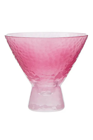 Hammered Martini Glass - Pink