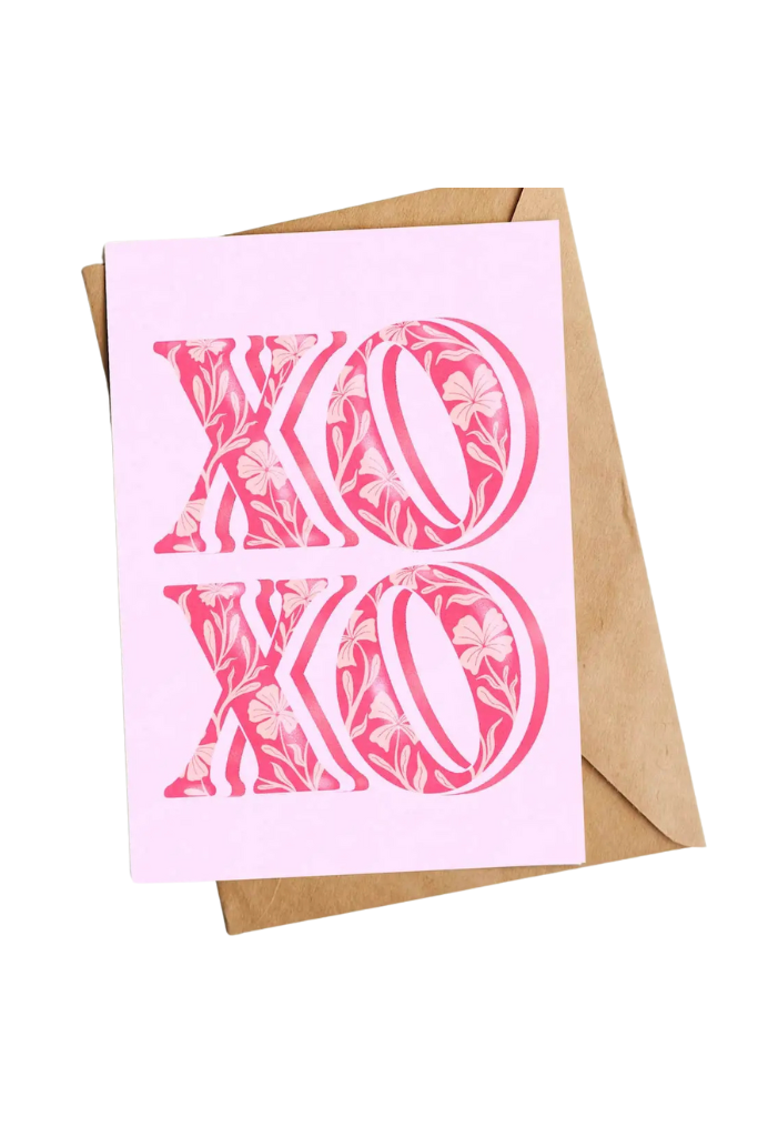 XOXO V-Day Card - Pink