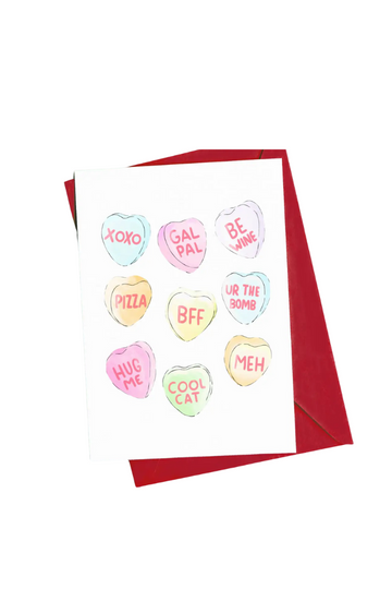 Galentine Candy Hearts Card