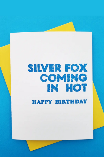 Silver Fox Coming In Hot Greeting Card