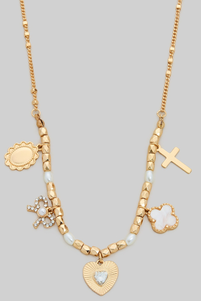 Delaney Charm Necklace - Gold