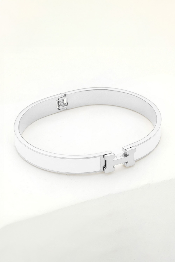 Bea H Hinge Bracelet - Silver