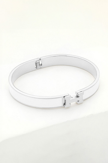 Bea H Hinge Bracelet - Silver