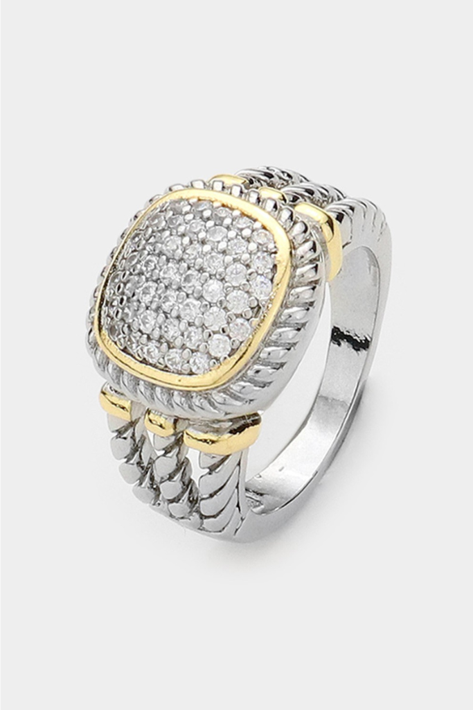 So True Square Ring - Two Tone