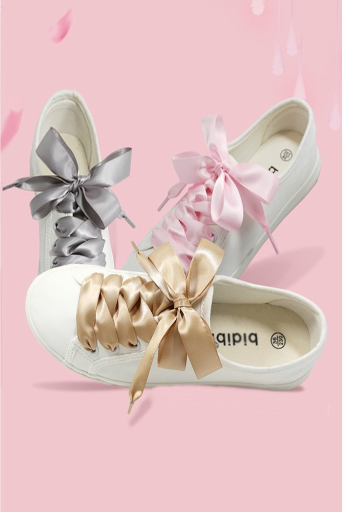 Satin Bow Shoe Laces -