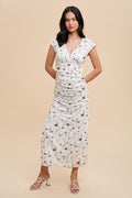 Girl's Night Maxi Dress- Cream Multi