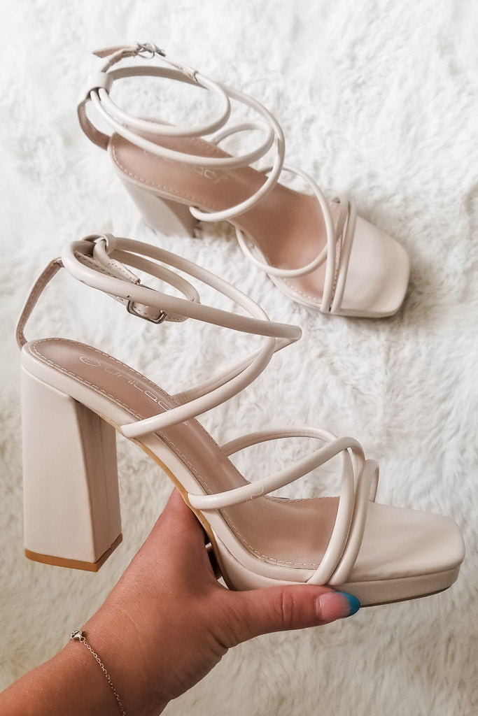 Mellow Platform Heels- Nude