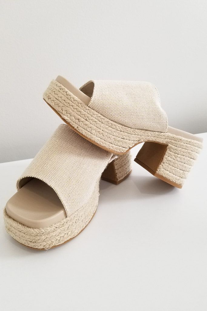 Make Me Blush Chunky Heel - Natural