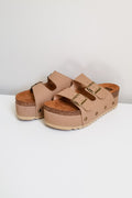 Dirty Laundry Pueblo Suede Platform Sandal- Tan