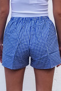 Today's The Day Checkered Shorts - Blue