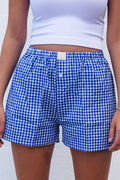 Today's The Day Checkered Shorts - Blue