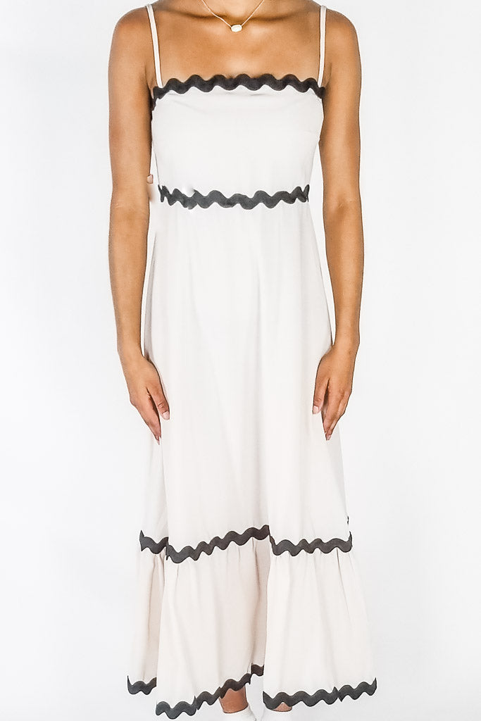 Happy Harmony Maxi Dress - Cream