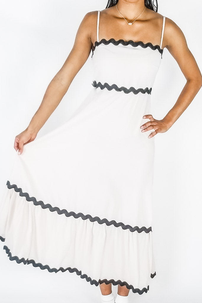 Happy Harmony Maxi Dress - Cream