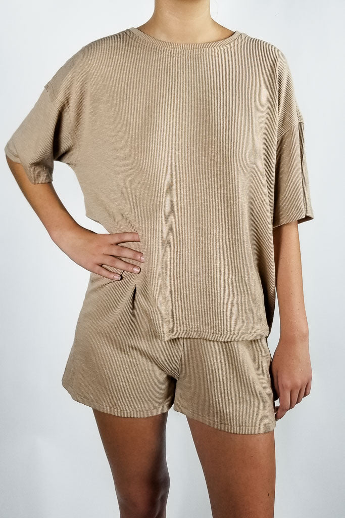 Amaya Shorts- Taupe