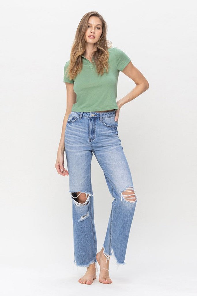 Redeem Straight Leg Jeans- Medium Wash