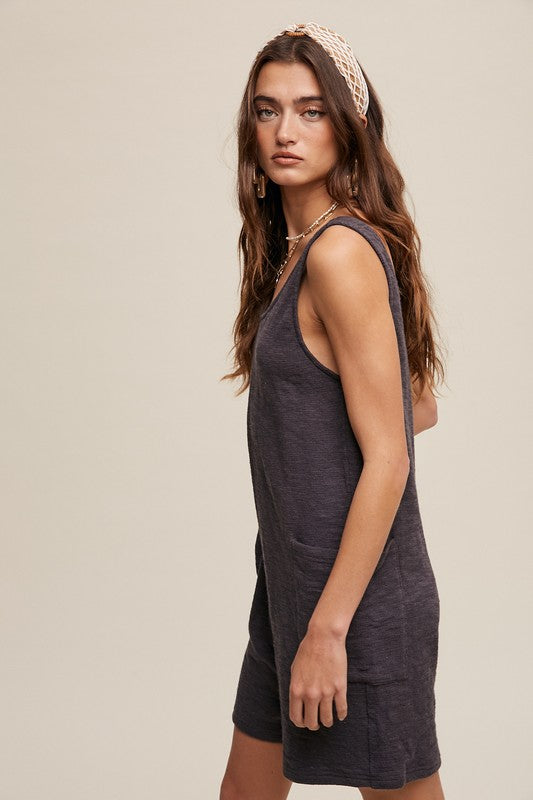 Sweet Life Romper - Charcoal