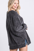 Staying In Knit Sweater- Charcoal