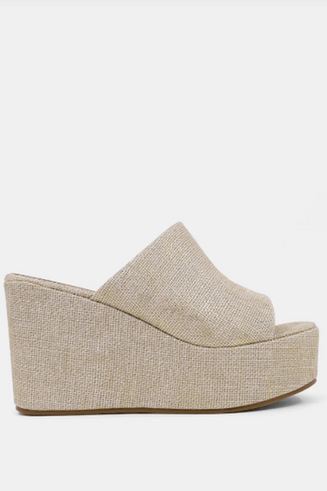 Ilaria Wedges- Gold Woven