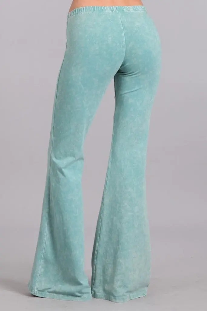 Nine To Five Bell Bottom Pants - Mint