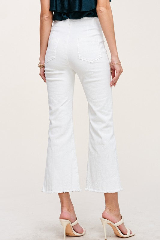 Don&#039;t Belong Wide Leg Pants- White